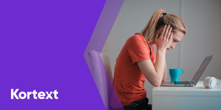 Image shows student struggling to study - student mental health